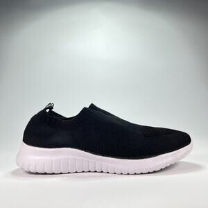 Tiosebon Black Elastic Collar Slip On Walking Shoes Men's Size US 9 EU 42